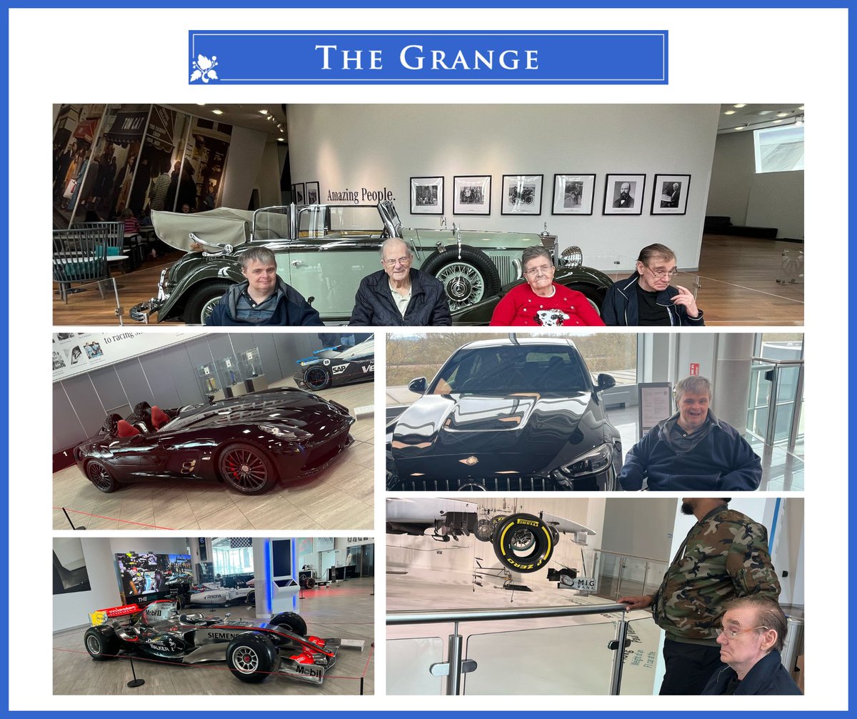 A group of our residents went on an outing to Mercedes-Benz World. They got to see some classic Mercedes cars as well as some Formula 1 cars. They had a lovely outing and enjoyed themselves very much. #CareHomeActivities