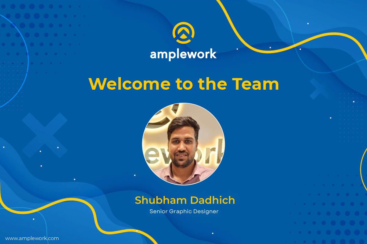 AmpleworkPvtLtd's tweet photo. Welcome to the team, Shubham Dadhich, we’re excited to have you on board at Amplework Software Pvt. Ltd. Your talent and fresh perspective will be a great addition to our creative team.

#welcomeonboard #teamamplework #creativetalent #seniorgraphicdesigner #ampleworksoftware https://t.co/MbA9uaTr08