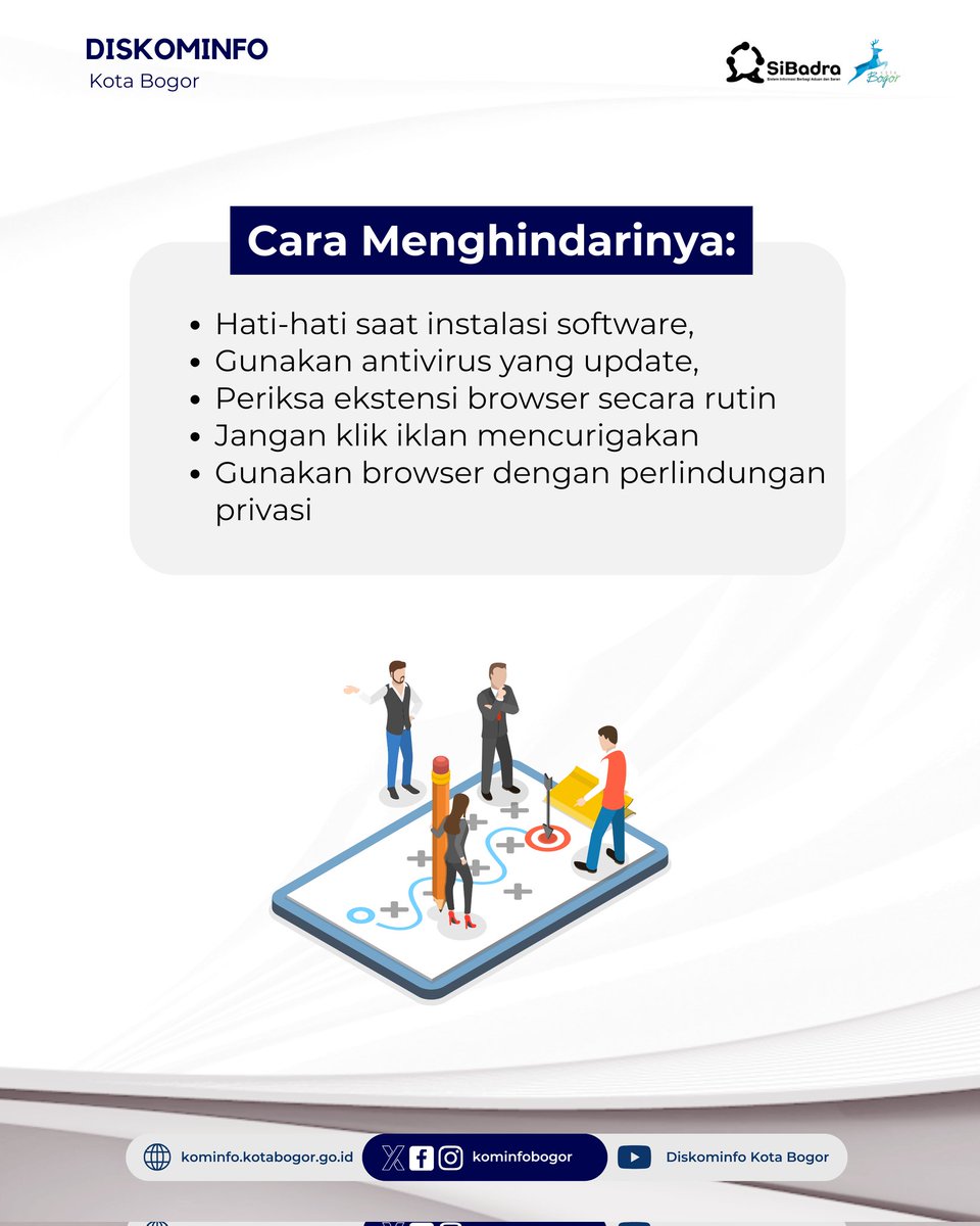 kominfobogor's tweet image. Bisa jadi kamu kena browser hijacking! Hati-hati saat install aplikasi, jangan asal klik ‘Next’ ya!

#PemkotBogor 
#DiskominfoKotaBogor
#BrowserHijacking
#KeamananDigital