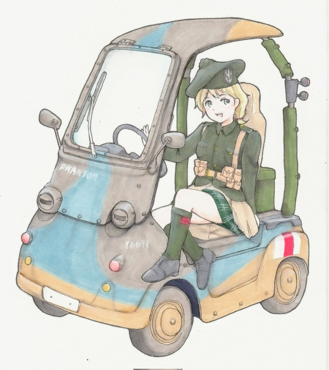 「Mitsuoka MC-1 イギリス陸軍仕様にしたら格好いいんじゃないかと思い、」|Kaz Tsuruokaのイラスト