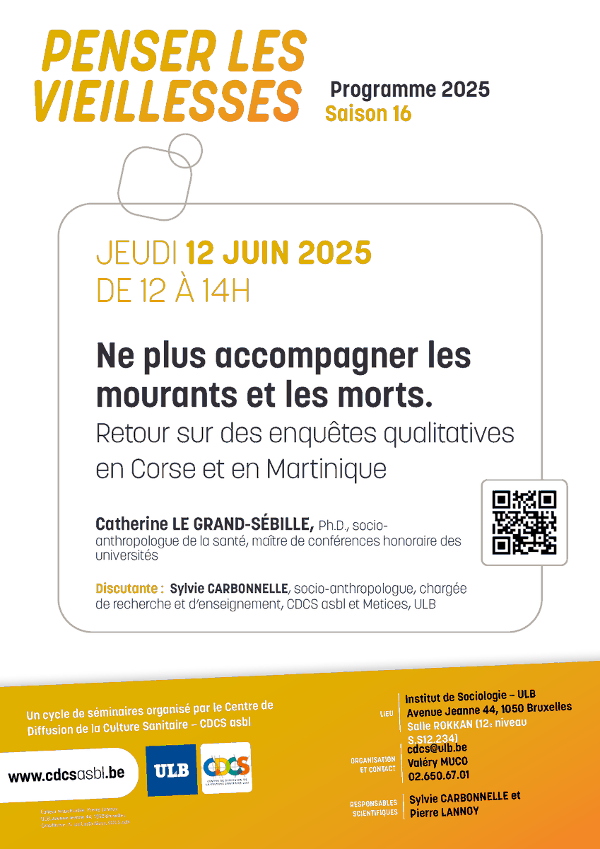 CDCS_asbl's tweet photo. Le 12 juin, C. Le Gand-Sébille présentera les résultats d'une enquête en Corse et en Martinique. Les questions du mourir des personnes aînées et résident·e·s d'EHPAD durant le Covid et après, viennent interroger l'attention portée à la mort et au deuil dans les maisons de repos. https://t.co/ajMzxzAwza
