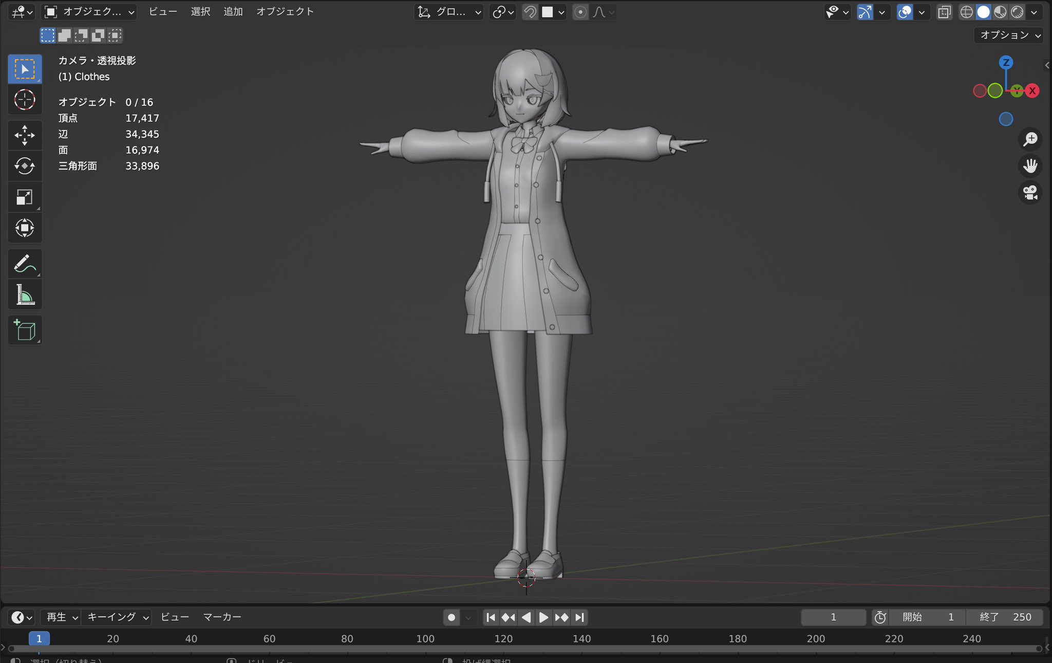 Blenderでアニメ絵キャラクターを作ろう!前編後編セット
