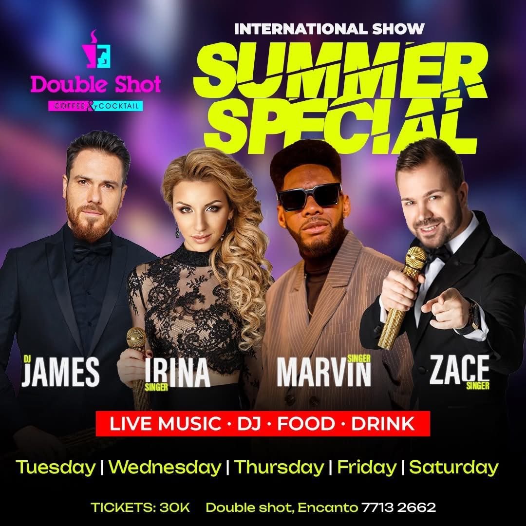 Salm pub &amp; bar, Double Shot Encanto салбаруудаар 5️⃣сарын 6️⃣-ны өдрөөс эхлэн Мягмар, Лхагва, Пүрэв, Баасан, Бямба гарагуудад Олон улсын уран бүтээлчдийн тоглолттой