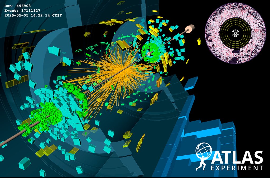 ATLASexperiment's tweet image. 🚀 And we're off! On 5 May 2025, the ATLAS Experiment recorded its first 13.6 TeV collisions of the year.
These event displays capture the first moments of a promising new data-taking season at @CERN's flagship particle accelerator. Learn more: cern.ch/run3-2025