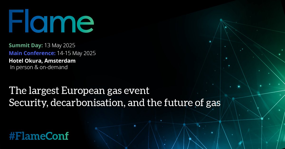 GIE is delighted to be a supporting association for the 2025 <a href="/FlameConference/">Flame</a> at Okura, which will take place from 13 to 15 May.

Join 600+ global energy leaders at Flame 2025, where the focus is on securing today’s gas and LNG supplies while accelerating the journey to a