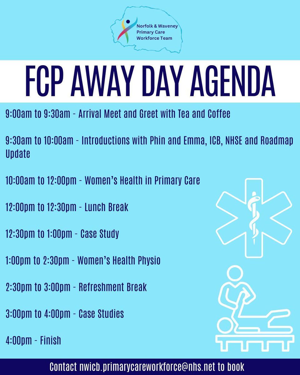PrimaryCareWorkforce (@nwpcworkforce) on Twitter photo Are you a #FirstContactPractitioner or #AlliedHealthProfessional working in #NorfolkandWaveney? We have just launched the agenda for our upcoming Away Day on 11/06/2025. If you would like to be added to the invite please email: nwicb.primarycareworkforce@nhs.net Are you a #FirstContactPractitioner or #AlliedHealthProfessional working in #NorfolkandWaveney? We have just launched the agenda for our upcoming Away Day on 11/06/2025. If you would like to be added to the invite please email: nwicb.primarycareworkforce@nhs.net