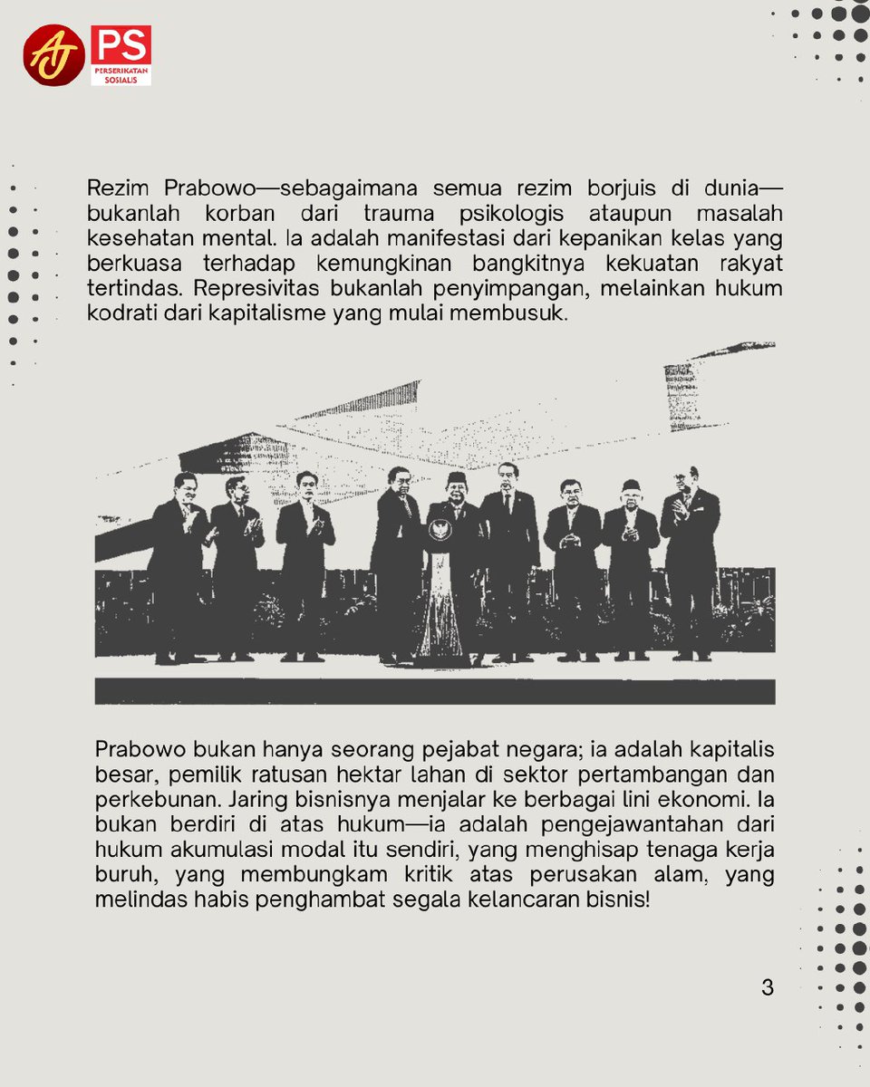 Kaum liberal menyatakan bahwa rezim Prabowo mengidap Civilphobia. Namun kenapa tidak ada diagnosa seperti itu terhadap Soeharto yang membantai jutaan kelas buruh dan rakyat? Kenapa tidak ada stempel itu ketika Megawati menerjunkan tentara ke Aceh dan Papua? Kenapa tidak ada cap