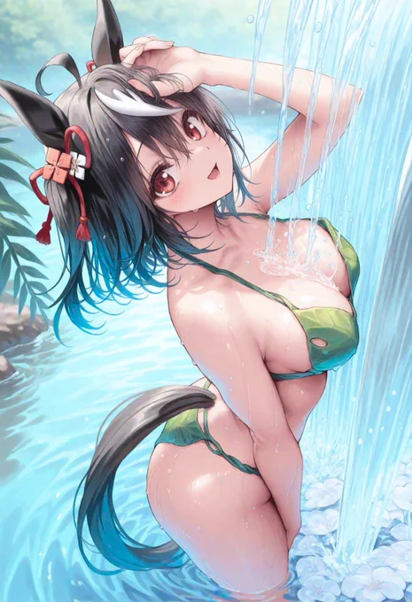 水浴びキタちゃん 