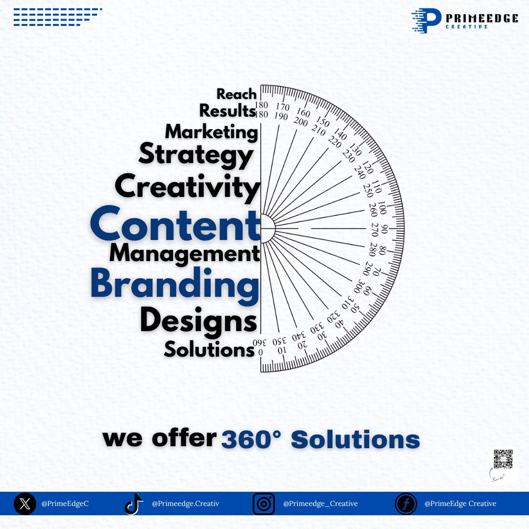 PrimeEdgeC's tweet image. From strategy to results, we’ve got you covered all round!
PrimeEdge Creative offers 360° solutions for your brand: content ✍️, design 🎨, marketing 📈, and everything in between.
Let’s take your brand full circle!

#360Solutions #PrimeEdgeCreative #AllRoundExcellence #Content