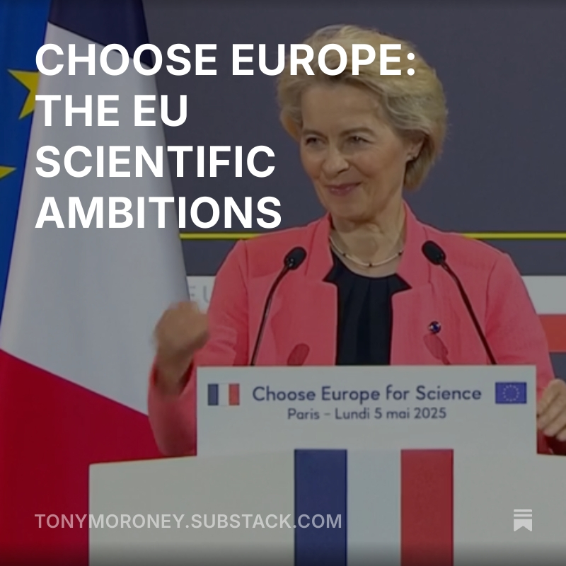 Tony Moroney (@betamoroney) on Twitter photo CHOOSE EUROPE: THE #EU SCIENTIFIC AMBITIONS
open.substack.com/pub/tonymorone…
#science #innovation #stem #digitaltransformation <a href="/IanLJones98/">Ian Jones</a> <a href="/Shi4Tech/">💙 #TechForGood 💙</a> <a href="/lyakovet/">Irene at SaugaTalks🎧🎙</a> <a href="/IngridVasiliu/">♟🎓🩺🖥🎬🎥🎤🌎💡</a> <a href="/dinisguarda/">Dinis Guarda</a> <a href="/FrRonconi/">Franco Ronconi 🇮🇹</a> <a href="/DeepLearn007/">AI</a> <a href="/avrohomg/">Avrohom Gottheil</a> <a href="/bimedotcom/">BusinessIntelligence</a> <a href="/sallyeaves/">Sen. Sally Eaves</a> <a href="/richardturrin/">Richard Turrin</a> <a href="/helene_wpli/">Helene Li ✨🍀💜</a> CHOOSE EUROPE: THE #EU SCIENTIFIC AMBITIONS
open.substack.com/pub/tonymorone…
#science #innovation #stem #digitaltransformation <a href="/IanLJones98/">Ian Jones</a> <a href="/Shi4Tech/">💙 #TechForGood 💙</a> <a href="/lyakovet/">Irene at SaugaTalks🎧🎙</a> <a href="/IngridVasiliu/">♟🎓🩺🖥🎬🎥🎤🌎💡</a> <a href="/dinisguarda/">Dinis Guarda</a> <a href="/FrRonconi/">Franco Ronconi 🇮🇹</a> <a href="/DeepLearn007/">AI</a> <a href="/avrohomg/">Avrohom Gottheil</a> <a href="/bimedotcom/">BusinessIntelligence</a> <a href="/sallyeaves/">Sen. Sally Eaves</a> <a href="/richardturrin/">Richard Turrin</a> <a href="/helene_wpli/">Helene Li ✨🍀💜</a>