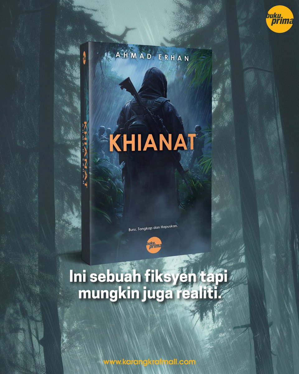 BukuPrima's tweet photo. Fiksyen atau realiti? Anda yang tentukan.

#thriller #aksi #tentera #novelthriller #bukuprima #karangkraf #pbakl #klibf https://t.co/KBAe7UUxMk