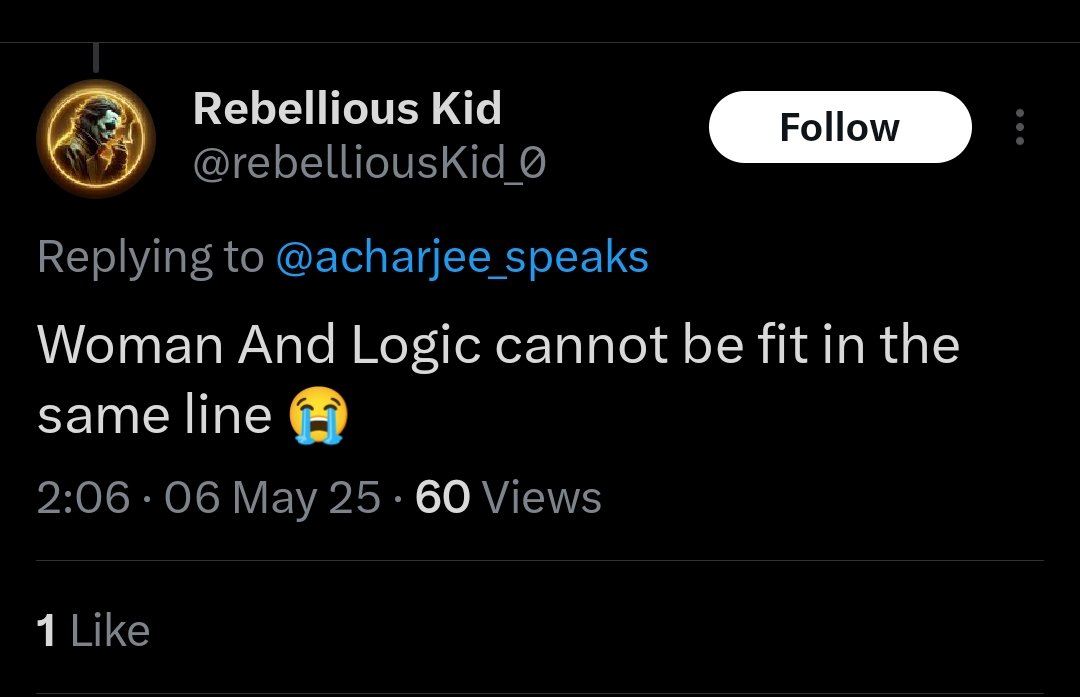 I completely agree with this statement.The day all women start using logic, the institution of marriage will end and the divorce rate will rise rapidly. One-sided adjustments that are reserved only for women will end overnight and men will realize their worth without women.