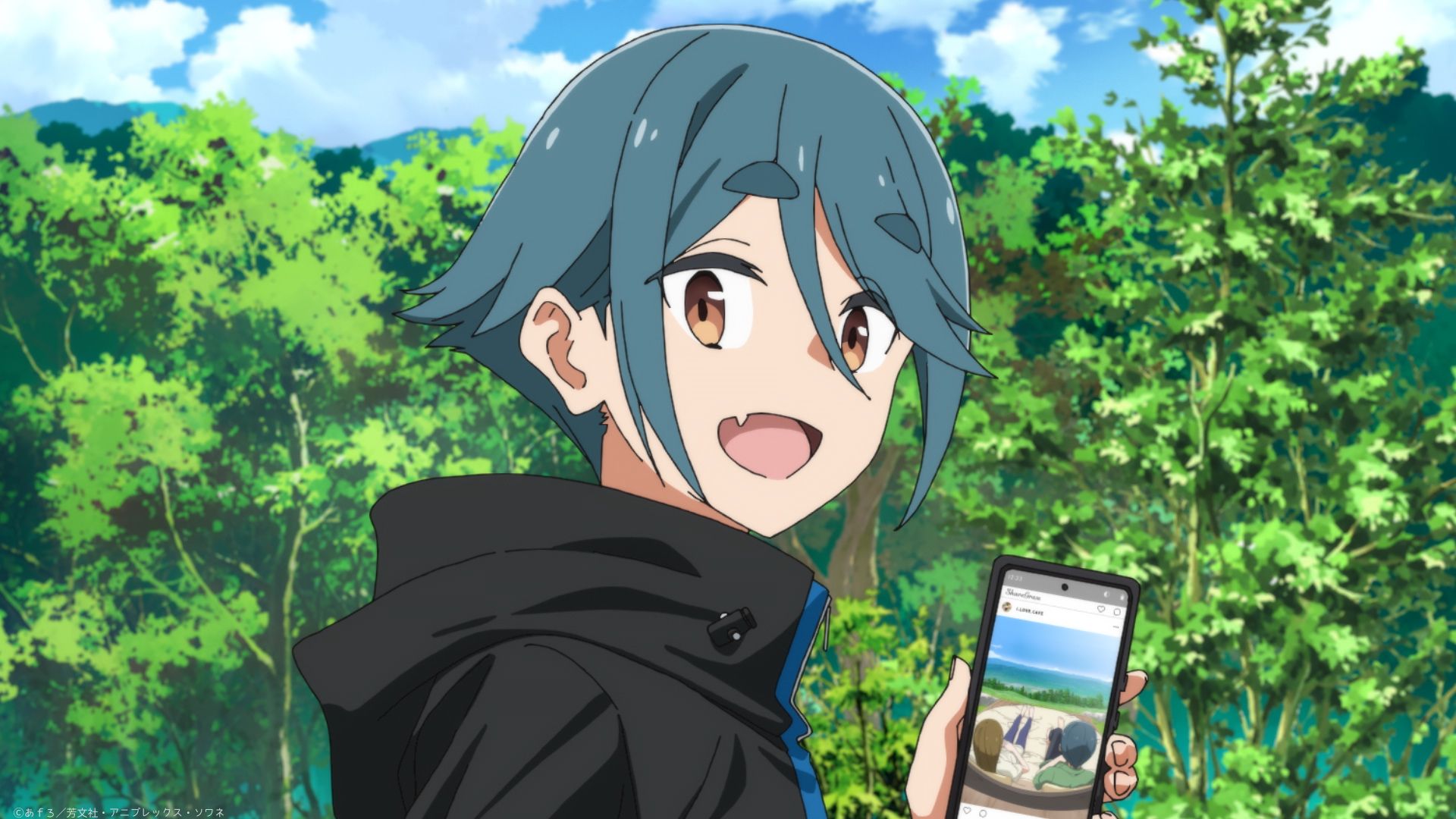 Kako Komada showing an sns post in mono: Weekend Animation