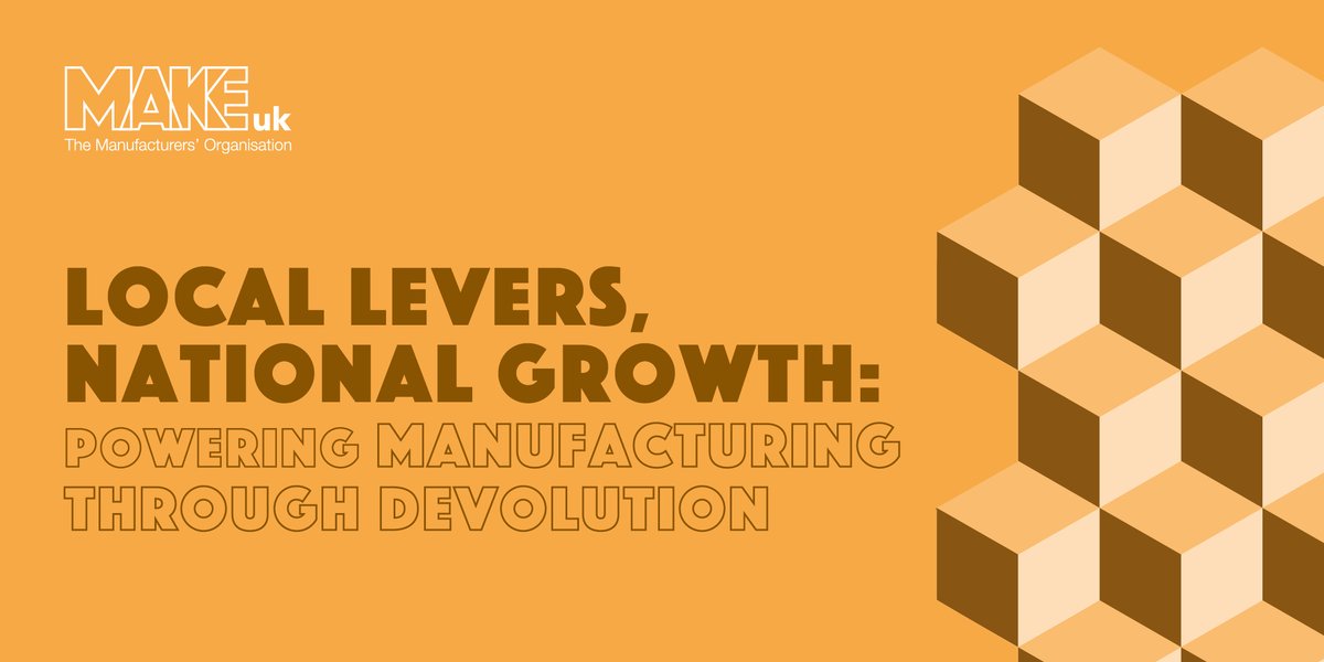 🚨🆕 The Government’s push for regional growth is welcome, but few manufacturers feel their needs are being met.

In <a href="/MakeUK/">Make</a>’s latest report on English Devolution, we call for stronger leadership, clearer plans &amp; bold next steps.

Read it here ➡️ makeuk.org/insights/repor… #UKmfg