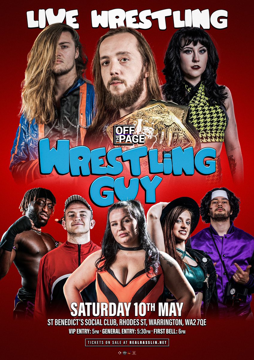 We're just 4 days away from live family-friendly wrestling action in #Warrington featuring some of the biggest rising stars in the UK!

It all kicks off Saturday 10th May at 6pm from St Ben's on Rhodes Street off Orford Lane!

Get tickets now via Skiddle: skiddle.com/e/40909961