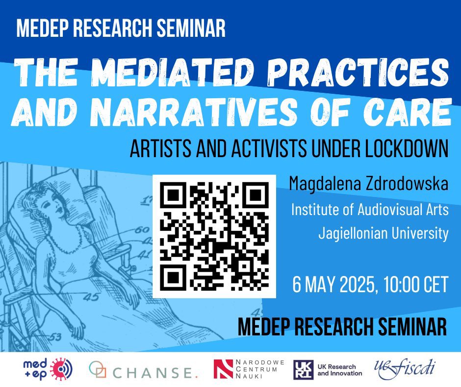 MEDEP_CHANSE's tweet image. In our latest Media and Epidemics research seminar, @M_Zdrodowska discusses #lockdown art and portraiture, #COVID19 and #disabilitystudies to examine the concept of ‘shrinkage’ in terms of socio-cultural environments during the COVID-19 pandemic