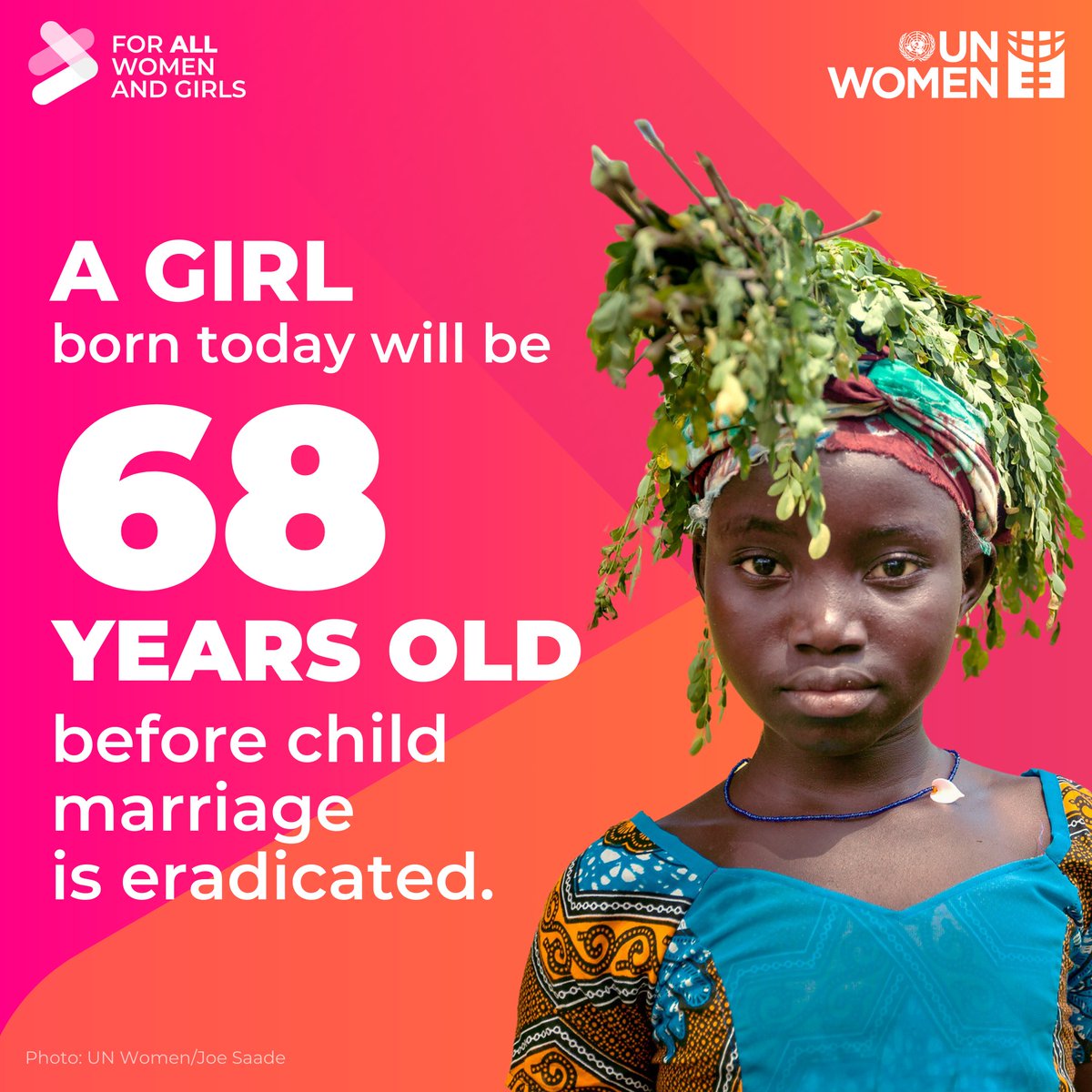 Reality check:
In 2025, we are witnessing a backlash against #GenderEquality.
At the current rate of progress, a girl born today will be nearly🤯68 years old before child marriage is eradicated. We must demand equal rights #ForAllWomenAndGirls: ⬇️🔗
unwomen.org/en/get-involve…