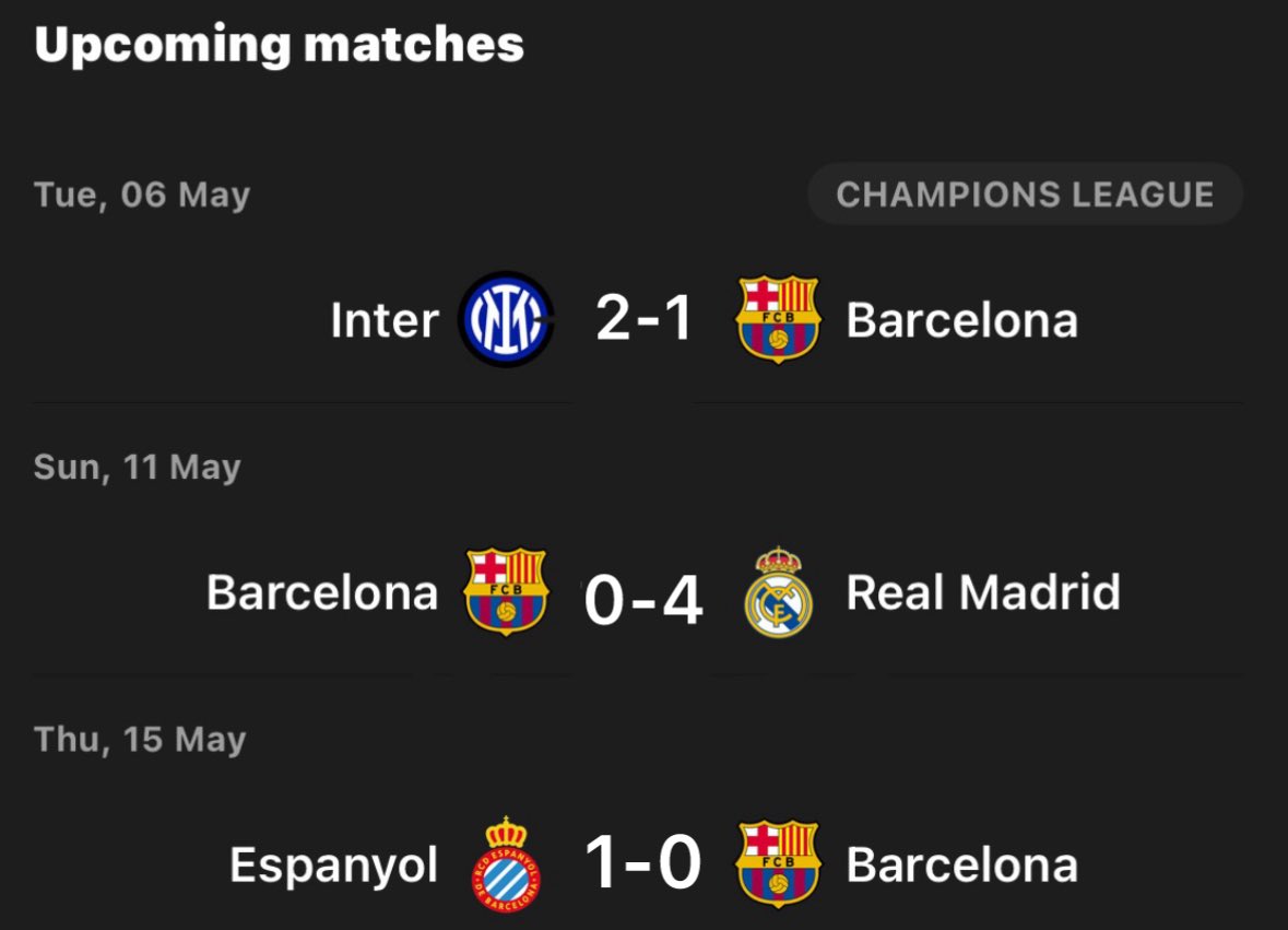 From treble to trophyless