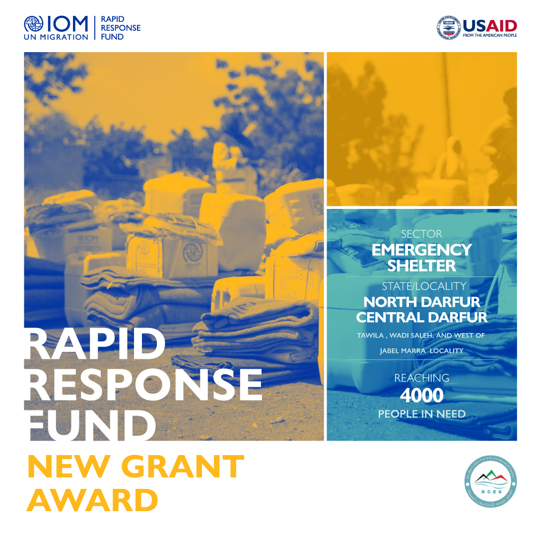 IOM Sudan ๐บ๐ณ (@iomsudan) on Twitter photo ๐ข Announcing a new Rapid Response Fund grant to
<a href="/DeribaCenter/">Deriba Center for Environmental Studies</a> for provision of emergency shelter to 4,000 people in North Darfur and Central Darfur.
RRF grants are made possible through projects funded by <a href="/USAIDSavesLives/">USAID's Bureau for Humanitarian Assistance</a> ๐ข Announcing a new Rapid Response Fund grant to
<a href="/DeribaCenter/">Deriba Center for Environmental Studies</a> for provision of emergency shelter to 4,000 people in North Darfur and Central Darfur.
RRF grants are made possible through projects funded by <a href="/USAIDSavesLives/">USAID's Bureau for Humanitarian Assistance</a>