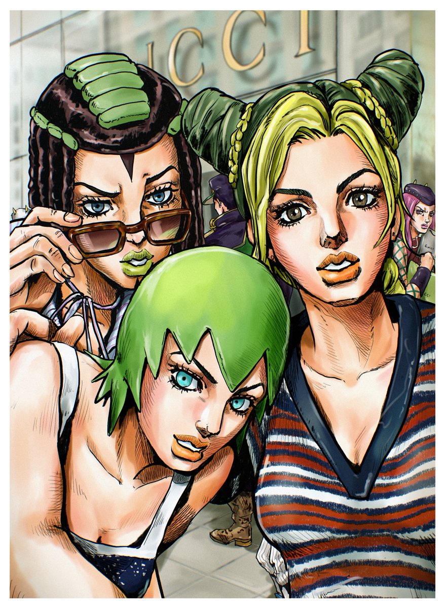 kaib0y's tweet image. 『徐倫、GUCCIで撮る』(³3³∫📸ﾊﾟｼｬ
#空条徐倫 #jjbafanart