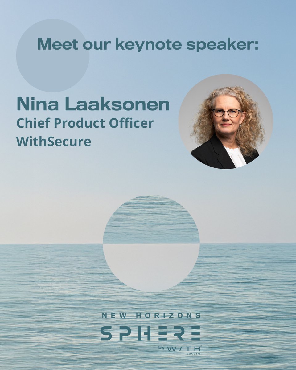 🪩🗣️SPHERE25 speaker announcement: Nina Laaksonen, Chief Product Officer at WithSecure. She will deliver a presentation entitled: New Launches &amp; Roadmap Vision.

Find out more: thesphere.org

#SPHERE25 #Helsinki #Unconference #Speaker