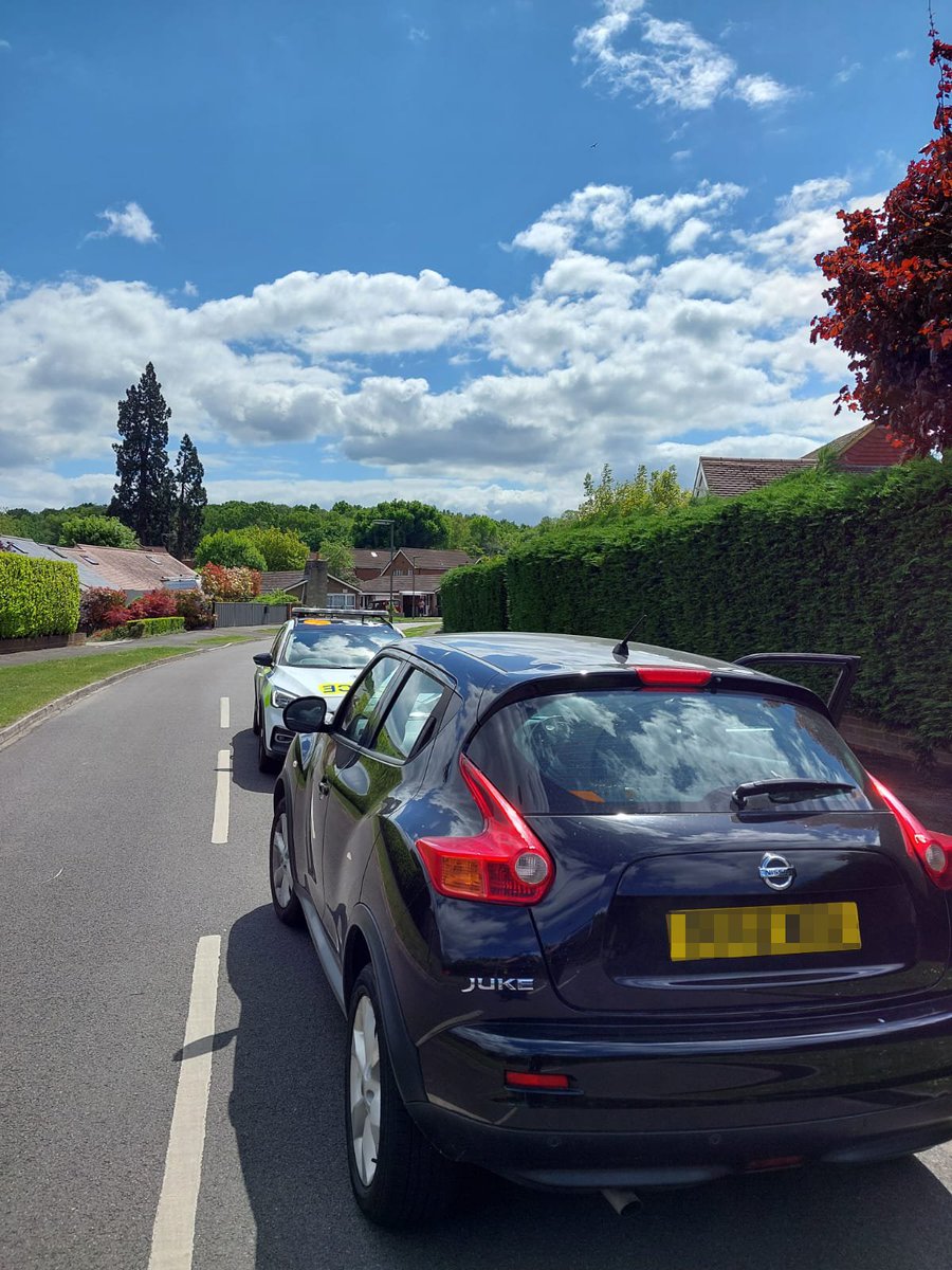 This vehicle was spotted on Sunday by #SPCasualtyReduction officers on Chobham Road, Ottershaw, doing 41mph in a 30mph limit.

The driver claimed to not have used drugs for a number of years, yet tested positive for Cannabis during a roadside #drugwipe. 

Arrested for both