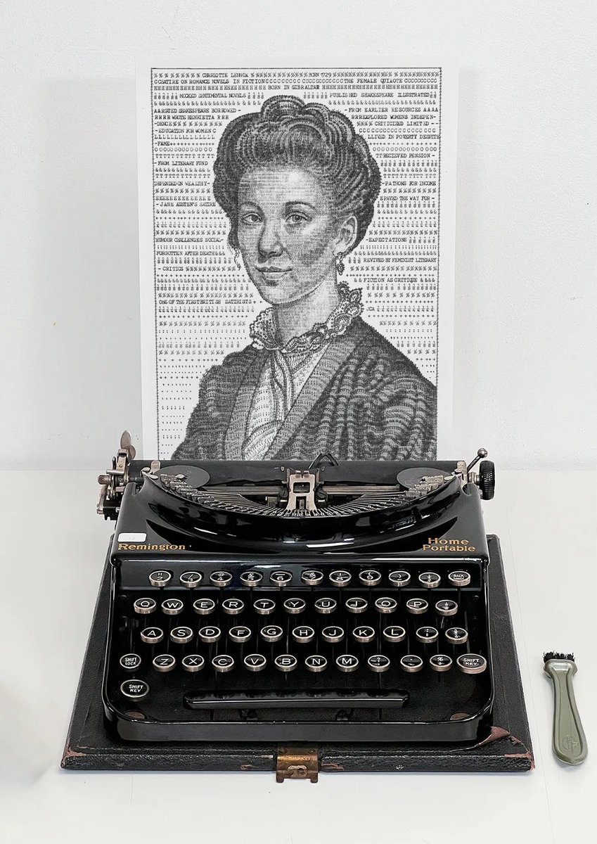 jjcook9628's tweet image. Newsletter subscribers check your inbox 📥 I’ve just released five original typewriter portraits from my upcoming book Authors in Type. These one-of-a-kind pieces are now available to purchase ❤️