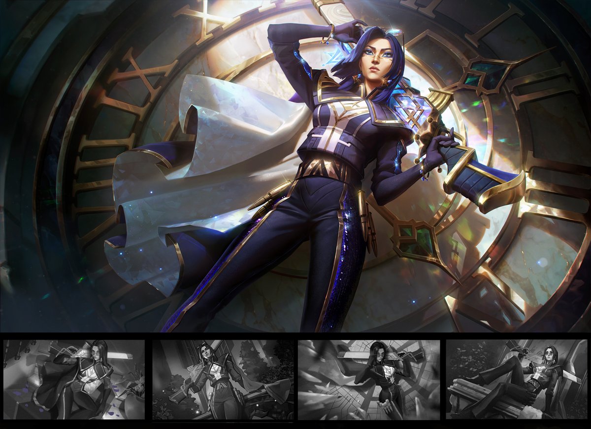 roannaperoz's tweet image. Splash art for Prestige Arcane Commander Caitlyn :>   Credits to Riot Games League of Legends Splash Team #League_of_Legends #Caitlyn  #arcane #ArcaneSeason2