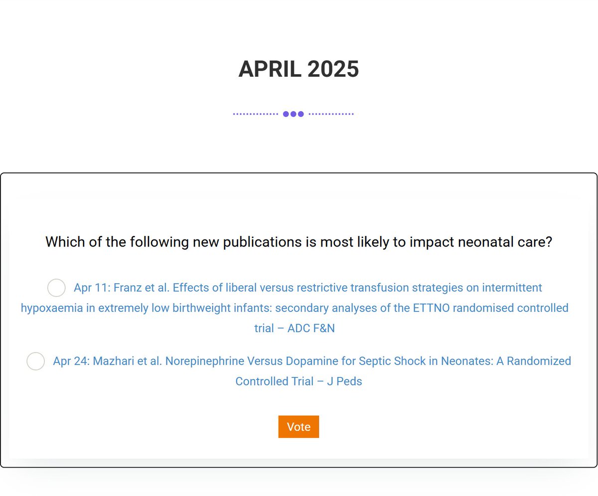 Franz et al Vs Mazhari et al
Which article posted by EBNeo during April is more likely to impact your practice?
Vote is now open for 48 hours on our website.
ebneo.org/vote

#EBNeoPolls
