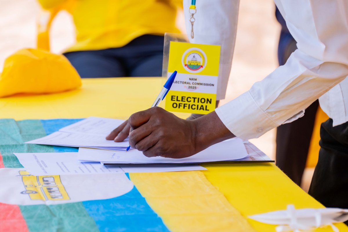 I’m at His Eminence Cardinal Emmanuel Nsubuga Nursery school, Rwakitura, my polling station, for the Baraza and LCI NRM Elections.