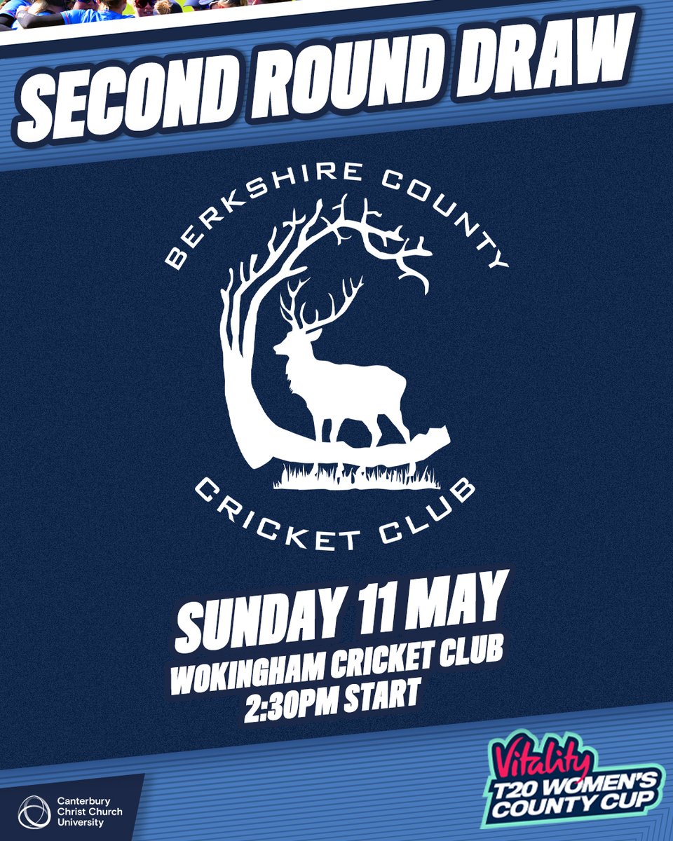 Kent Cricket (@kentcricket) on Twitter photo We will face <a href="/BerksCricket/">Berkshire Cricket</a> in the Second Round of the Vitality Women's T20 County Cup 🗓️ We will face <a href="/BerksCricket/">Berkshire Cricket</a> in the Second Round of the Vitality Women's T20 County Cup 🗓️