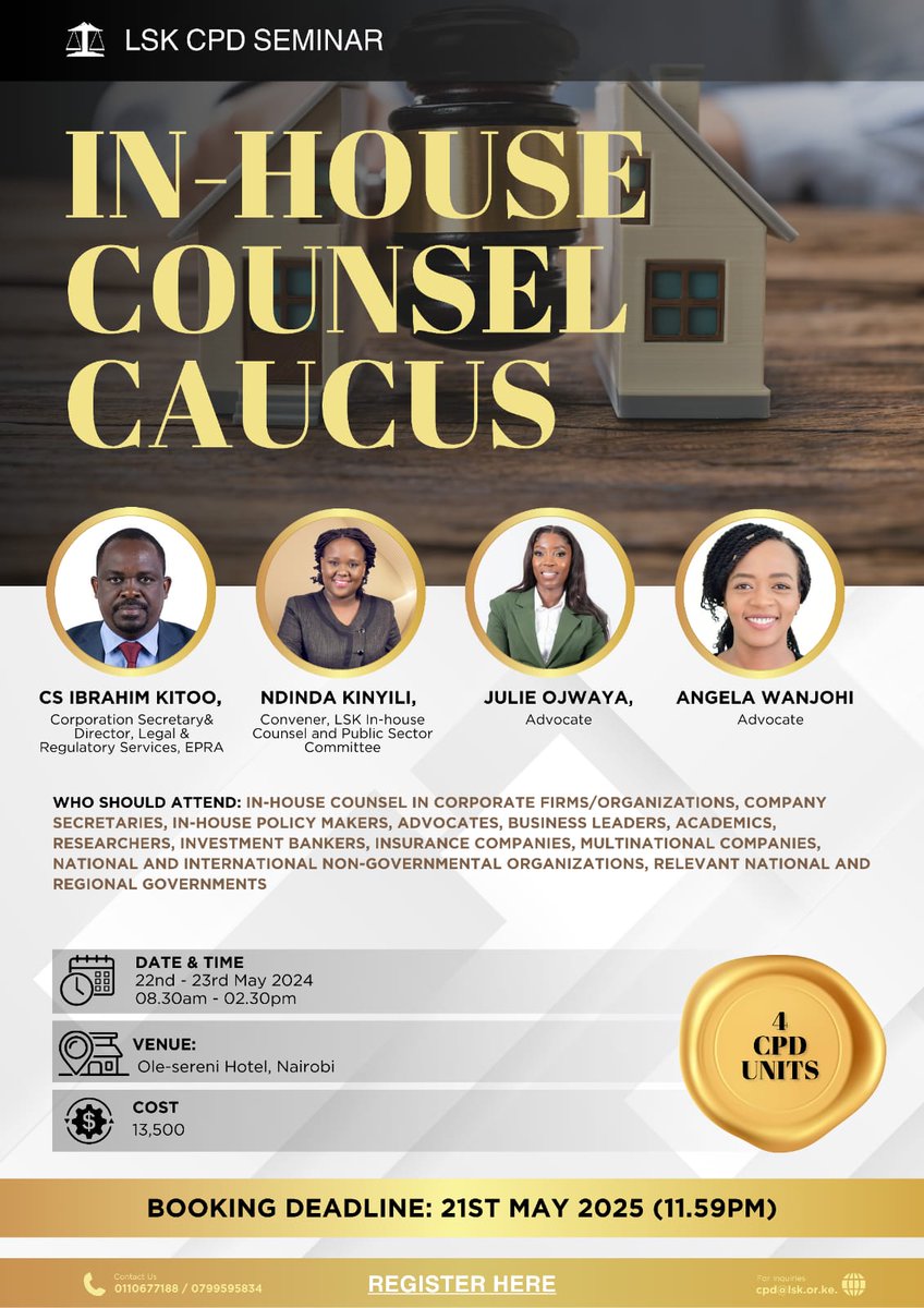 LawSocietyofKe's tweet photo. #LSKCPDEvents

Book and pay via https://t.co/HarvKEThYt https://t.co/bBsysHd02W