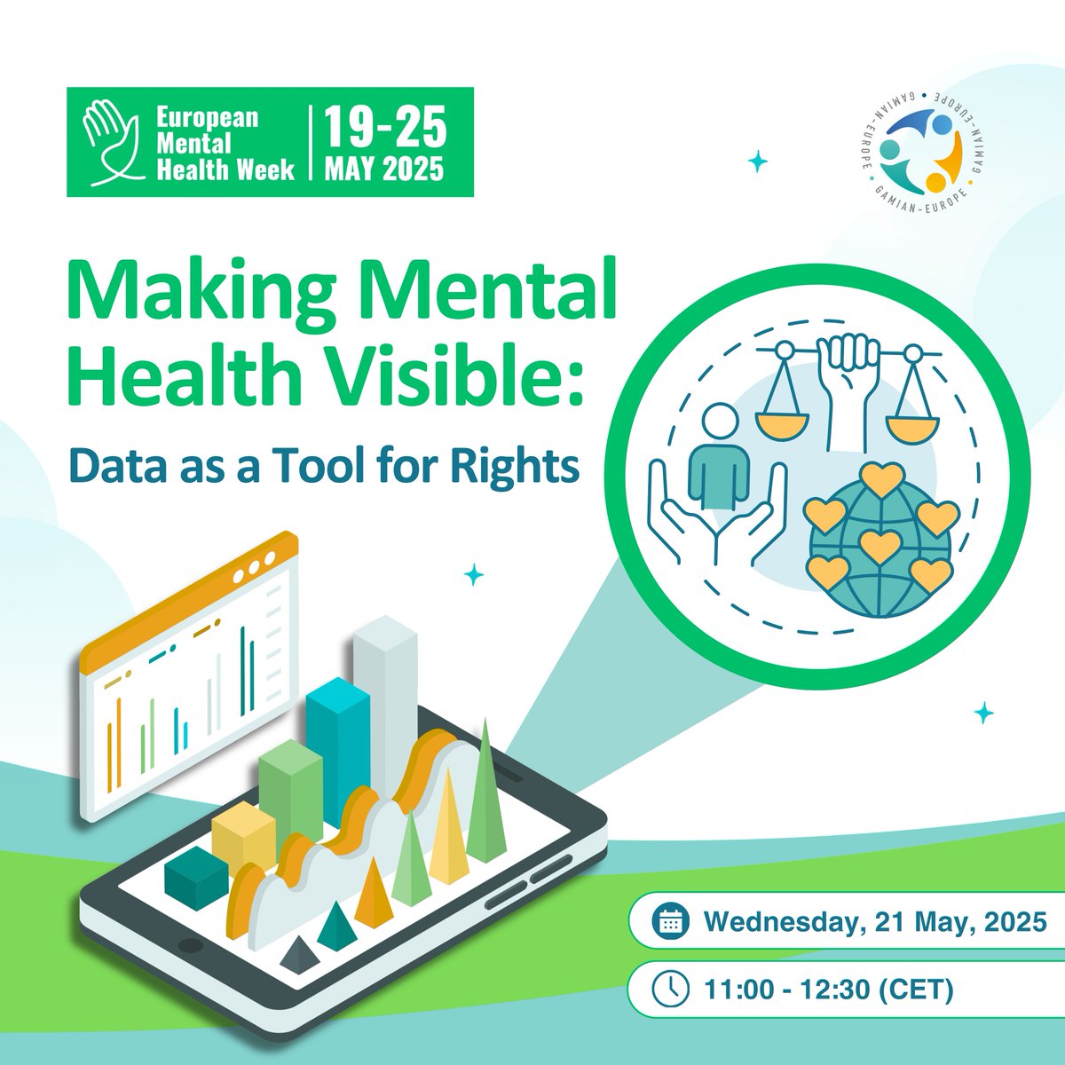 📢 Webinar: Making Mental Health Visible: Data as a Tool for Rights

📅 21 May |🕒 11:00–12:30 CET
🔗 Register now: forms.gle/tSkvExz1GmN3Jn…

As part of European Mental Health Week, we’ll explore how better data can drive real, rights-based change with the launch of our 3 new