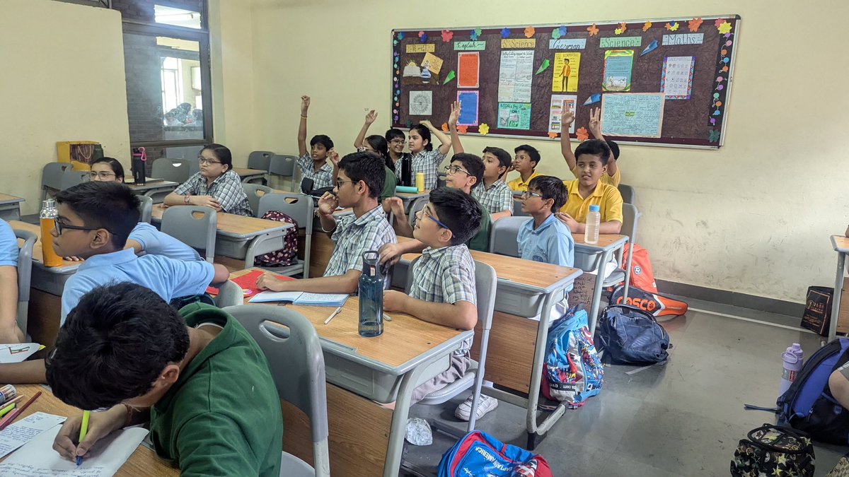 Class VIII students enjoyed a fun-filled Bagless Day with a unique Resource Auction conducted by the S. Science department!  bidding on resources, learning sustainability, budgeting, and value of essentials in an engaging way.#experiential learning and environmental awareness!