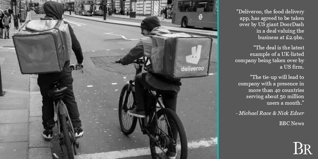 BlytheRayPR's tweet image. 🚲📷 "UK's Deliveroo to be bought by US firm DoorDash for £2.9bn" via @BBCNews &amp;amp; @MRaceBBC, Nick Edser ➡ bbc.co.uk/news/articles/…

#Deliveroo #DoorDash #Delivery