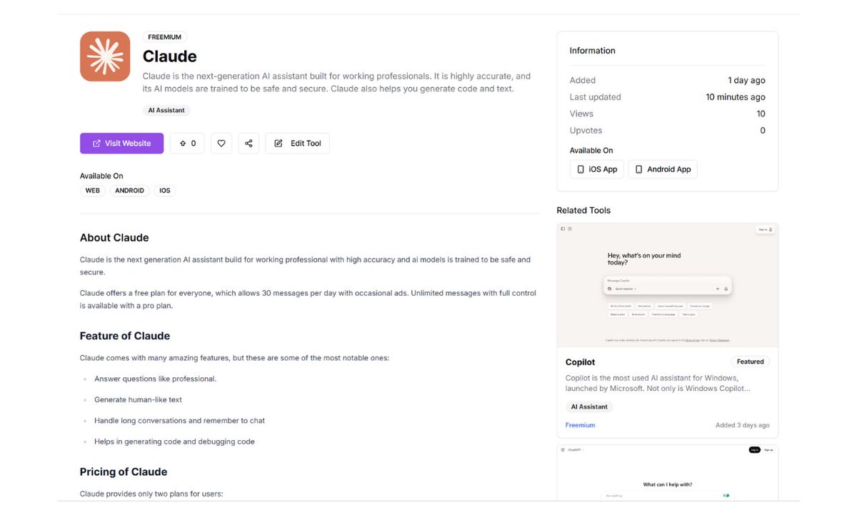 rahulitblog's tweet image. 🚀 Just launched AiSofto.com – a fresh directory of AI tools.
It’s early, only a few tools listed so far — your help can shape it! 🧵👇

#AITools #AIStartup #BuildInPublic #ProductHunt #SaaS #TechLaunch #Makers