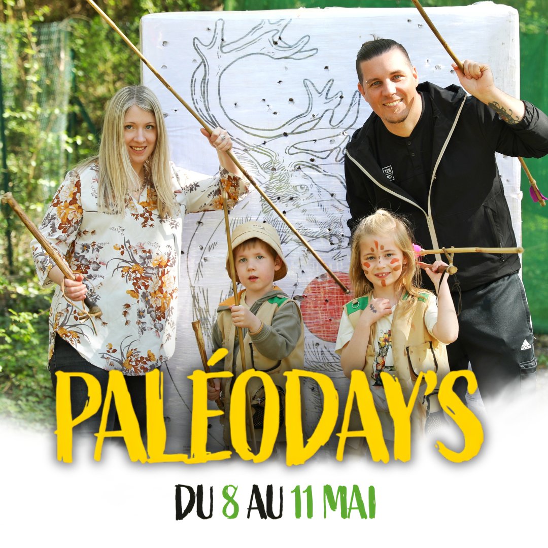 🟩 𝗣𝗔𝗟𝗘𝗢𝗗𝗔𝗬'𝗦 🦣 | Du 8 mai au 11 mai, à l’occasion du week-end prolongé, plongez en famille dans la Préhistoire grâce à des ateliers participatifs, immersifs et ludiques ! 🎯👨‍👩‍👧‍👦 #MardiConseil

Retrouvez le programme ici ! 👇
🌐 paleosite.fr