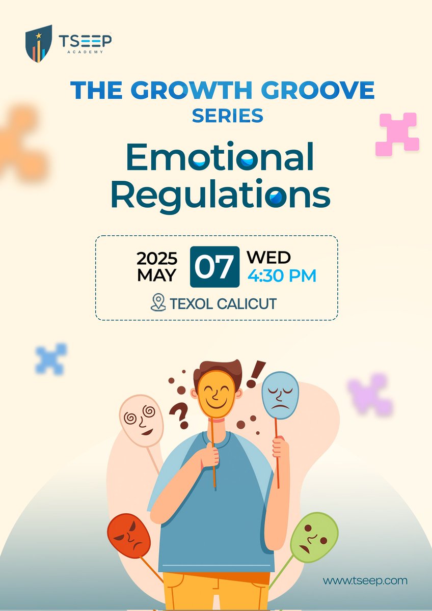 texolworld's tweet photo. Master Your Emotions, Unlock Your Potential!

 TSEEP Academy, as part of The Growth Groove Series, are conducting Emotional Regulations session for the employees of Texol.

May 7 | 4:30 PM
Texol, Calicut

Let’s grow together!
https://t.co/cTxJK8s04D
#EmotionalRegulation #TSEEP https://t.co/bOsDp2D0Pb