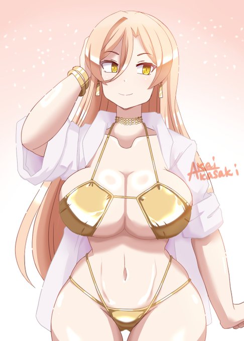 折角なんで気品ある金ビキニを描いてみたいなーと思い、おニュイさんをモデルにやってみたが… 
駄目だったっぽい(ずっしり)
 #ソシ絵ール 