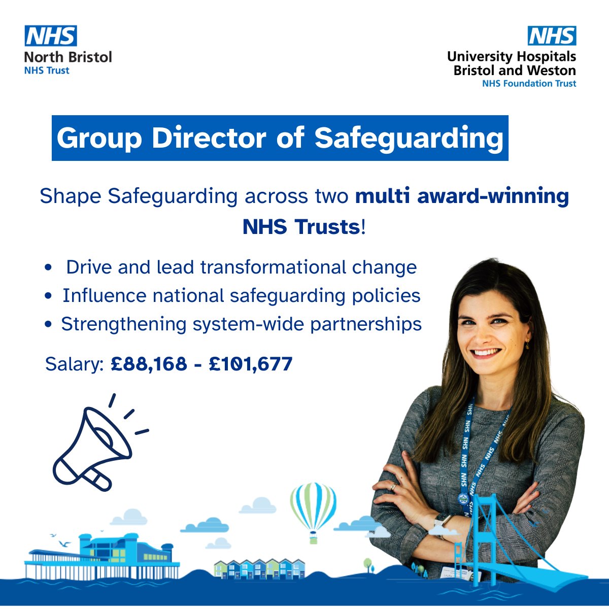 📢 A new chapter starts here! We're hiring a Group Director of Safeguarding (Adults &amp; Children) to lead safeguarding across a newly formed NHS hospital group in Bristol &amp; Weston. Shape strategy, drive change, and make impact.

Apply: jobs.uhbristol.nhs.uk/job/v7170727