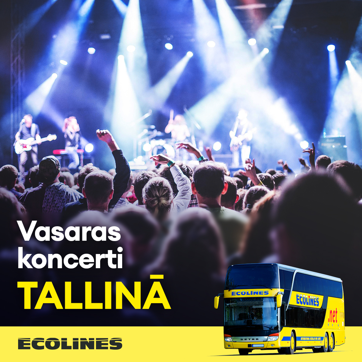 Esat gatavi vasaras koncertu sezonai Tallinā? 
Koncertu biļetes ir?
Autobusu biļetes ir?
ecolines.net vasaras reisi jau pārdošanā!

Justin Timberlake
09.06.2025
Jean-Michel Jarre
17.06.2025
AC/DC
24.07.2025
50 Cent
08.08.2025
David Guetta
23.08.2025