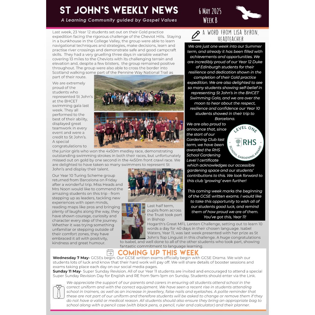 St John's Weekly News - 6 May 2025
stjohns.bhcet.org.uk/news/2025-05-0…