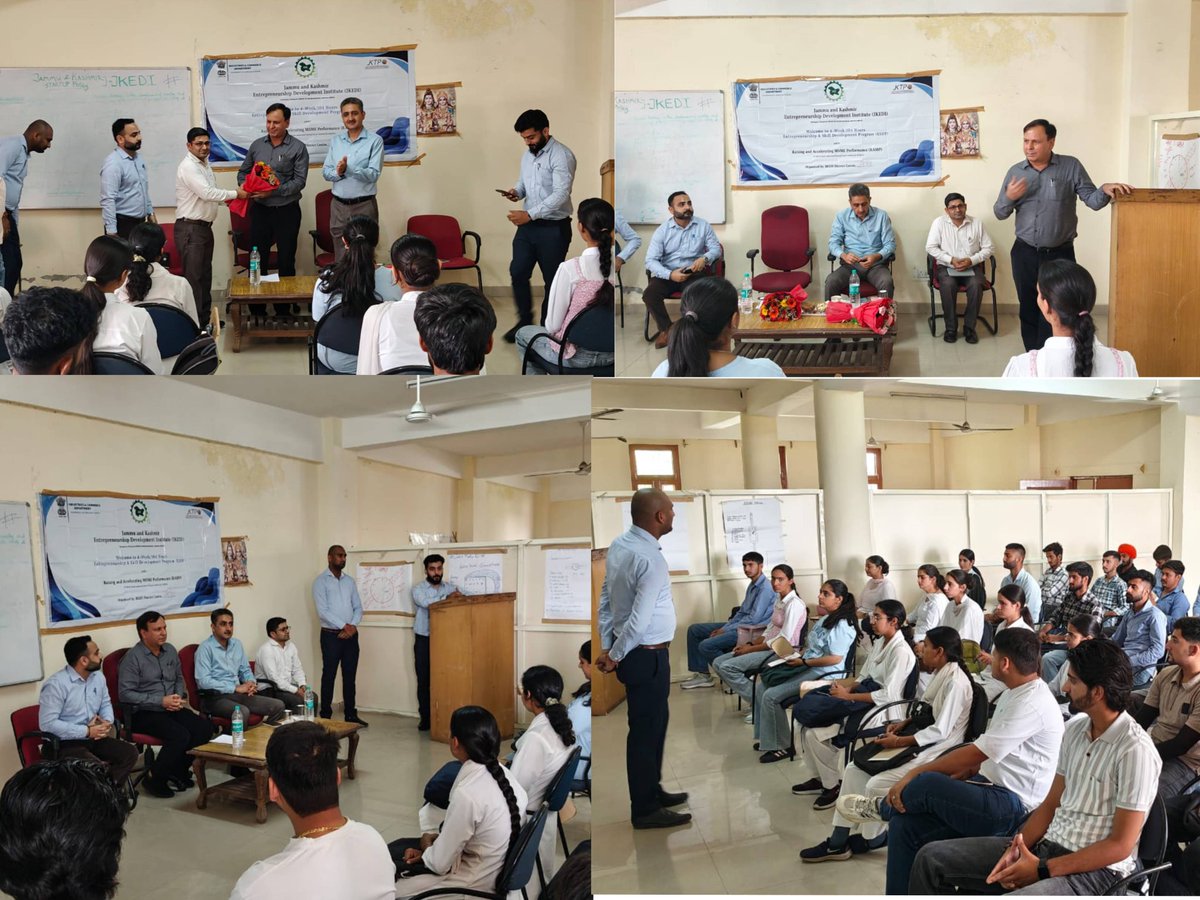 Managing Director JKTPO Sh. Sudershan Kumar, and Director  JKEDI, Sh. Khalid Jahangir inaugurated the first batch of the Entrepreneurship &amp; Skill Development Programme (ESDP) under #RAMP in District Samba — a major step towards empowering J&amp;K youth through entrepreneurship.
