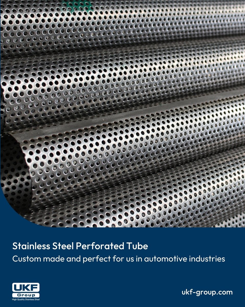 UKFGroup's tweet image. A comprehensive range of high-quality perforated tubes crafted from durable and corrosion-resistant stainless steel and available in a large range of grades

Order exhaust tubes for your project 
ukf-group.com

#UKFGroup #StainlessSteel #SteelSupply #SteelPerforating