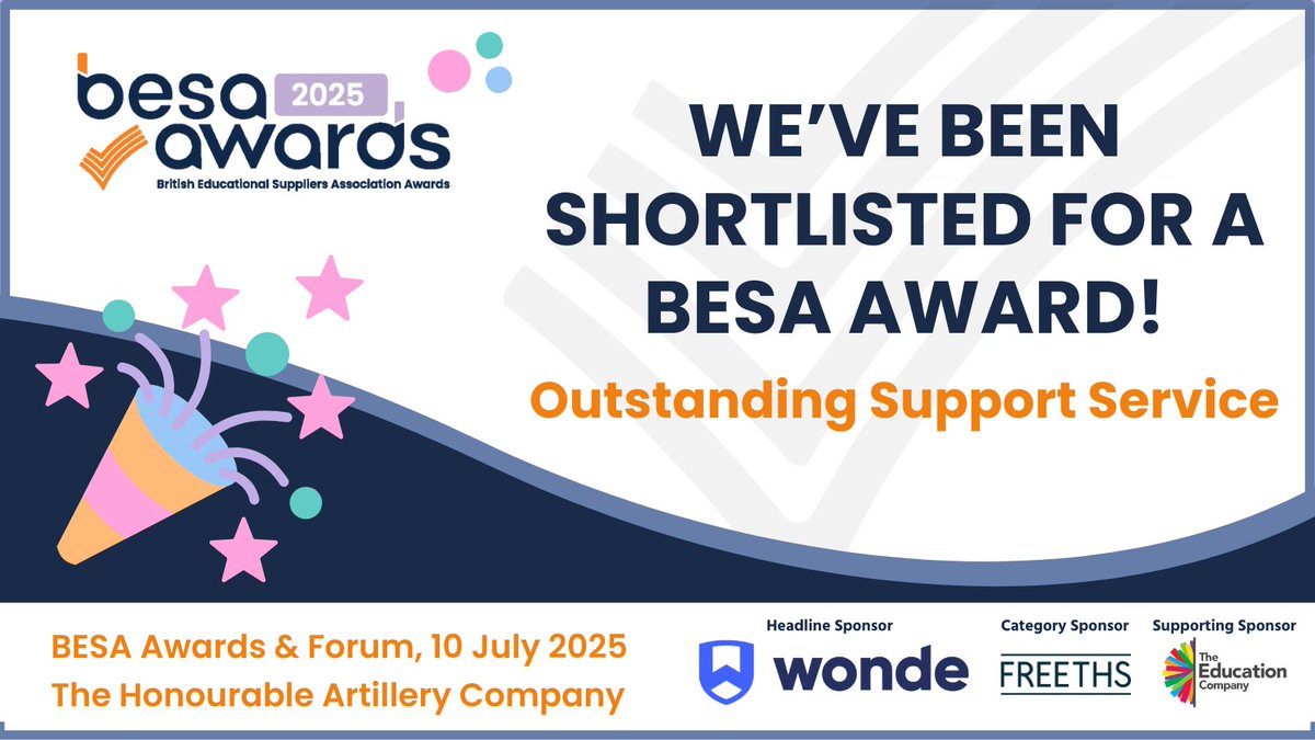 Minerva Procurement (@minervapcs) on Twitter photo We are absolutely delighted to announce that we have been shortlisted for the BESA Awards 2025 for Outstanding Support Service! <a href="/besatweet/">BESA</a> #SBL #SBM #SchoolProcurement We are absolutely delighted to announce that we have been shortlisted for the BESA Awards 2025 for Outstanding Support Service! <a href="/besatweet/">BESA</a> #SBL #SBM #SchoolProcurement