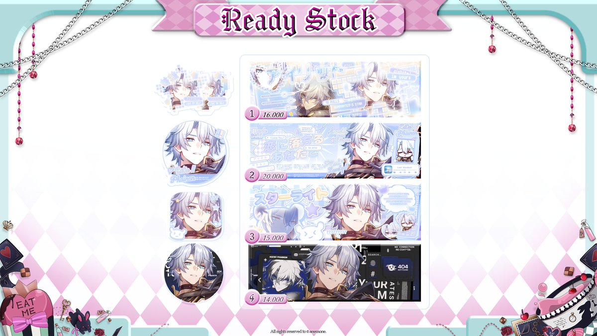 anemyone's tweet image. [Retweets are appreciated!]

Selamat sore, Mone bawa 4 layouts ready stock Phainon Impact yang bisa di take langsung mulai sekarang. Untuk pricenya sudah tertera ya ･ᴗ･)/♡ 

#zonauang #zonaba