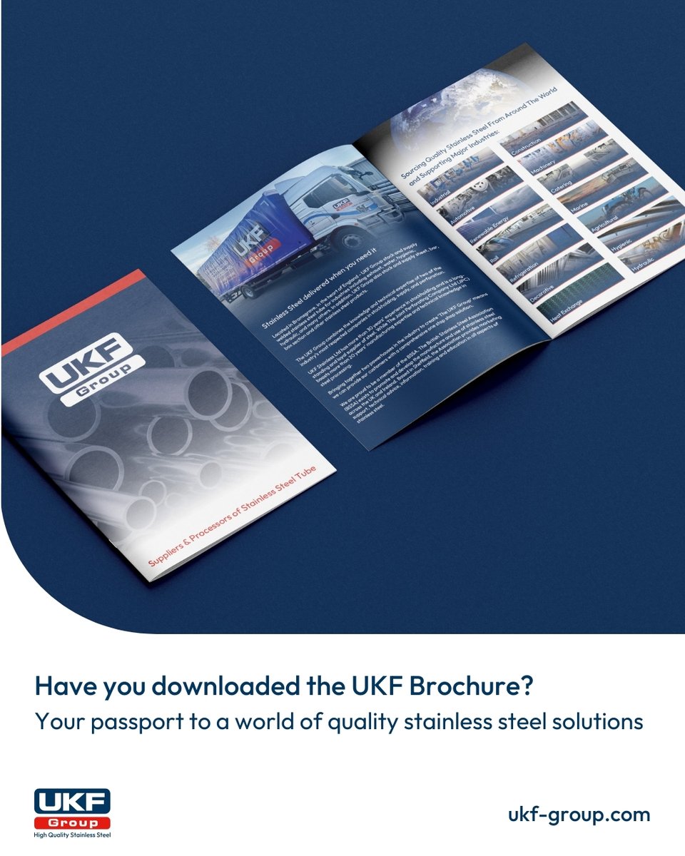 UKFGroup's tweet image. The UKF Group Brochure is your guide to our manufacturing, products, and services 📘

Head to our website homepage to download and have a flick through
ukf-group.com

#UKF #UKFGroup #PrecisionCraftsmanship #StainlessSteel #MetalProcessing #SteelSupply #MetalCutting