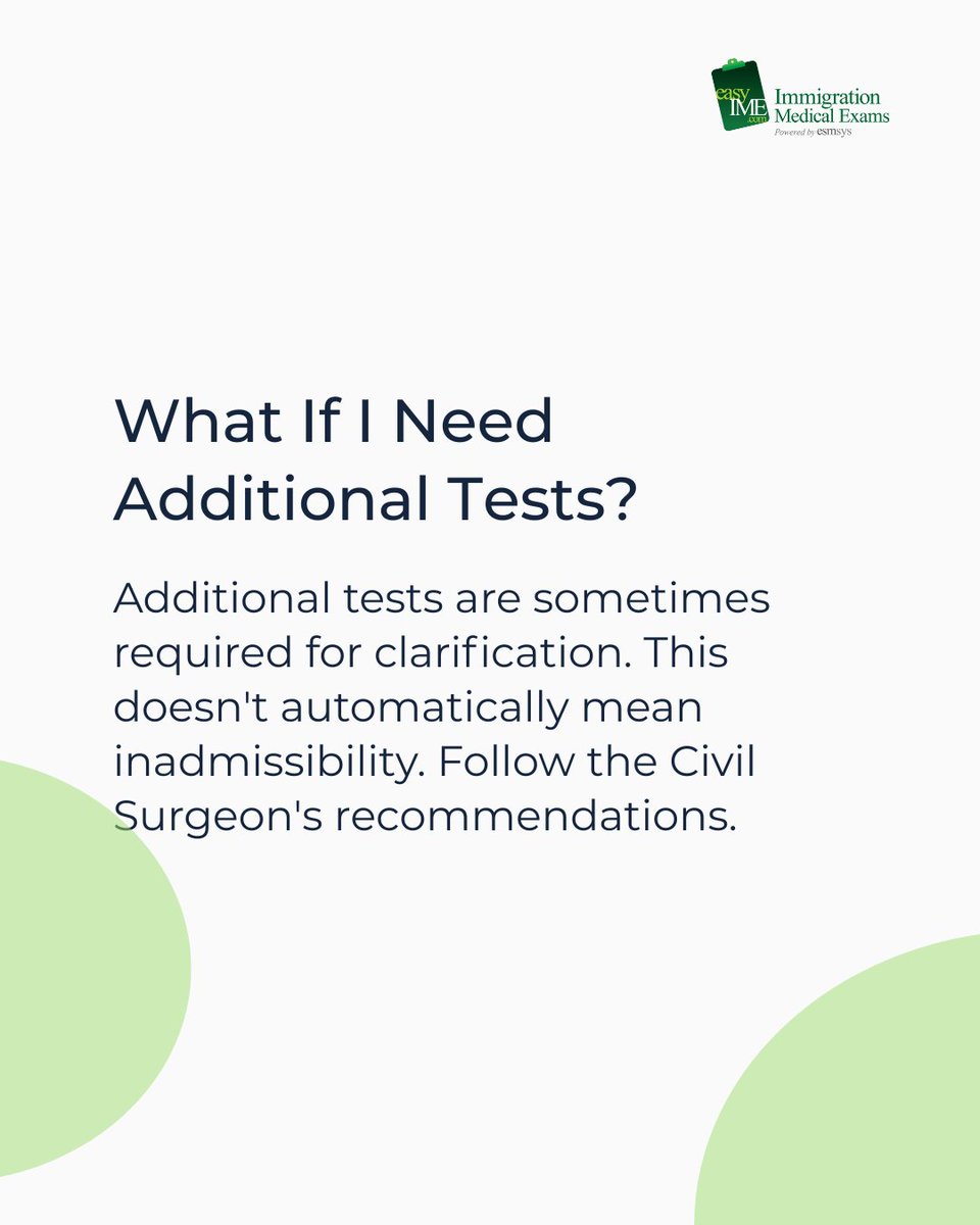 easyIME's tweet image. Many applicants experience apprehension regarding the I-693 medical examination.
This carousel addresses common concerns, offering reassurance and clarity on various aspects of the process.
#I693Anxiety #ImmigrationConcerns #GreenCardSupport #MedicalExamTips #easyIMEAssistance