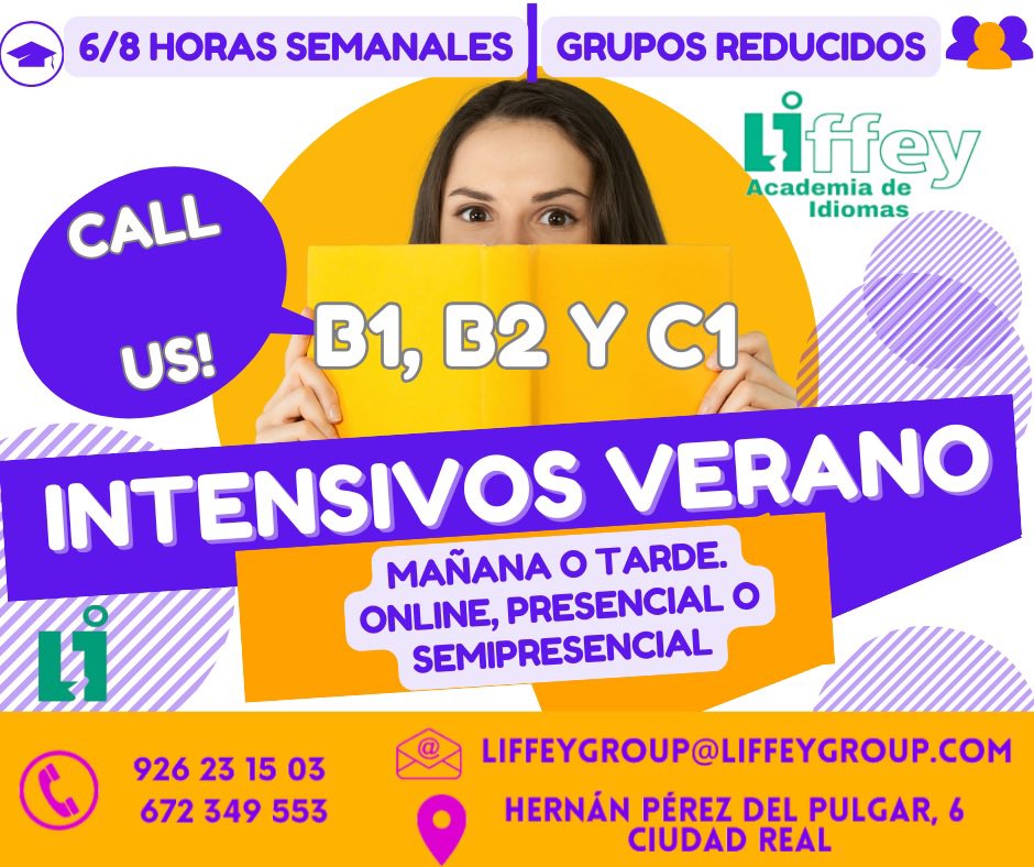 liffeygroup's tweet photo. 🌞 CURSOS INTENSIVOS DE VERANO 
.
En ellos, podrás:
✍️ Perfeccionar las distintas destrezas.
🎯 Aumentar tu puntuación con práctica enfocada y simulacros reales.
✅ Dominar las estrategias de examen.
.
✨ Matrícula GRATIS en todos ellos.
.
@wikiCR https://t.co/eNGg4Ez4lR