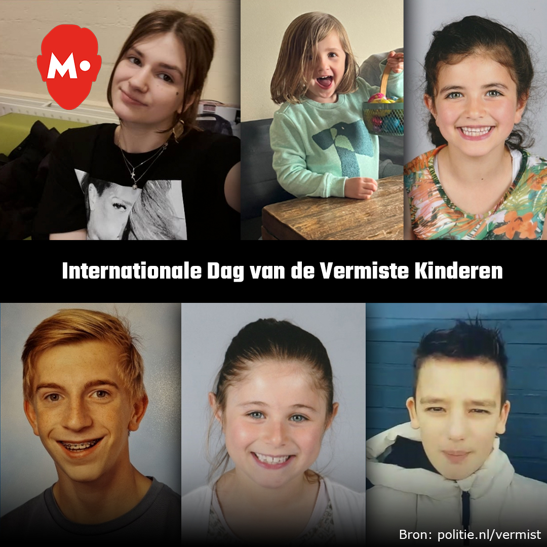 Vandaag is de 'Internationale Dag van de Vermiste Kinderen'. Sinds 2001 wordt er extra aandacht gevraagd voor vermiste kinderen en de gevolgen voor de achterblijvers.

Ook in Nederland worden een aantal kinderen (nog steeds) vermist. Via dit bericht willen we namens M. dan ook
